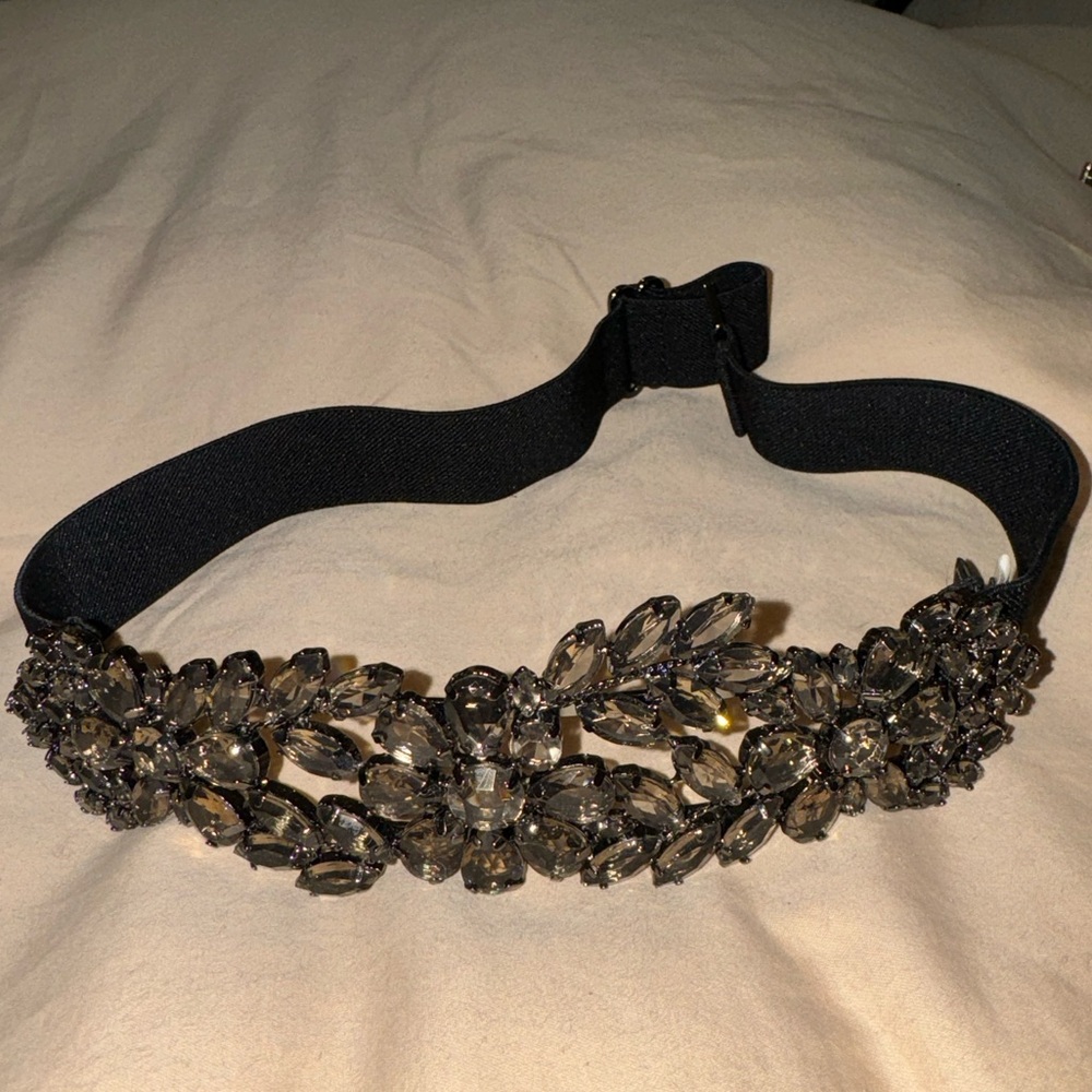 BCBG MAX AXRIA - black stone waist belt